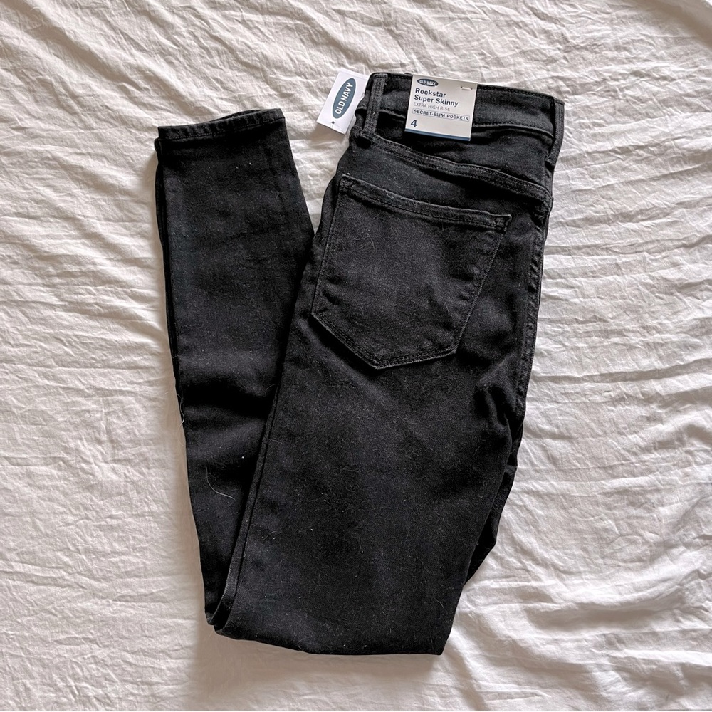 Black Rockstar Skinny Jeans - Old Navy